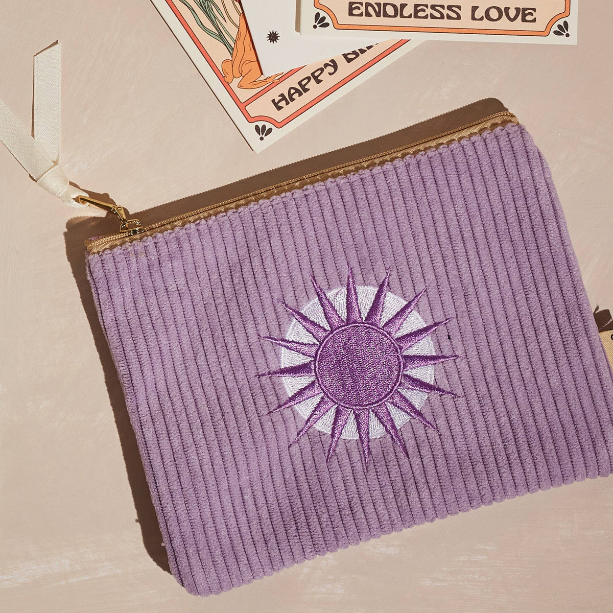 cai & jo - Corduroy Pouch in Lavender