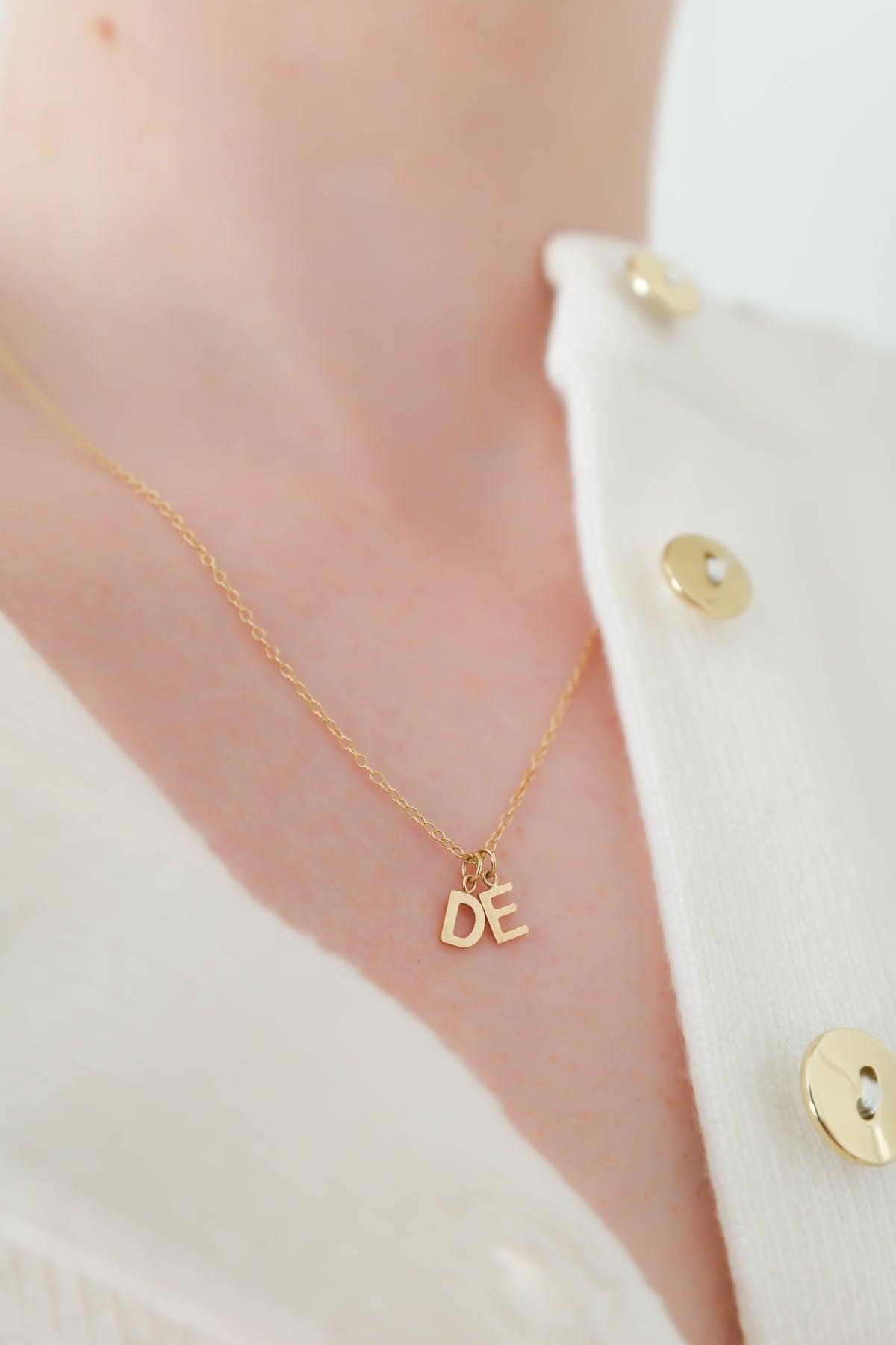 9ct Gold Initial Charm Necklace