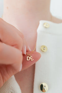 9ct Gold Initial Charm Necklace