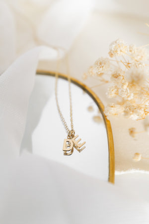 9ct Gold Initial Charm Necklace