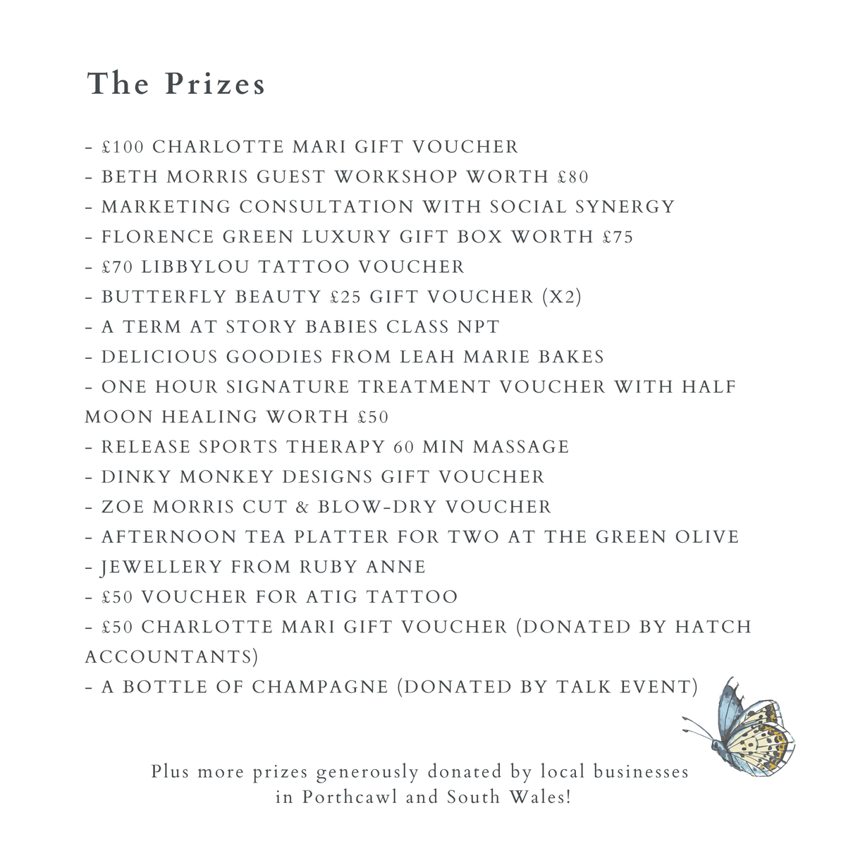 Charity Raffle Ticket | Butterfly Thyroid Cancer Trust