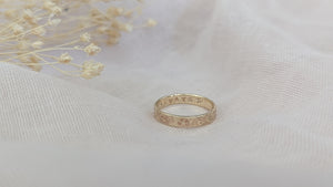 9ct Gold Personalised Botanical Ring