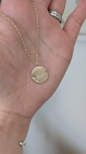 Mabli Necklace - Pet print Necklace 9ct Gold