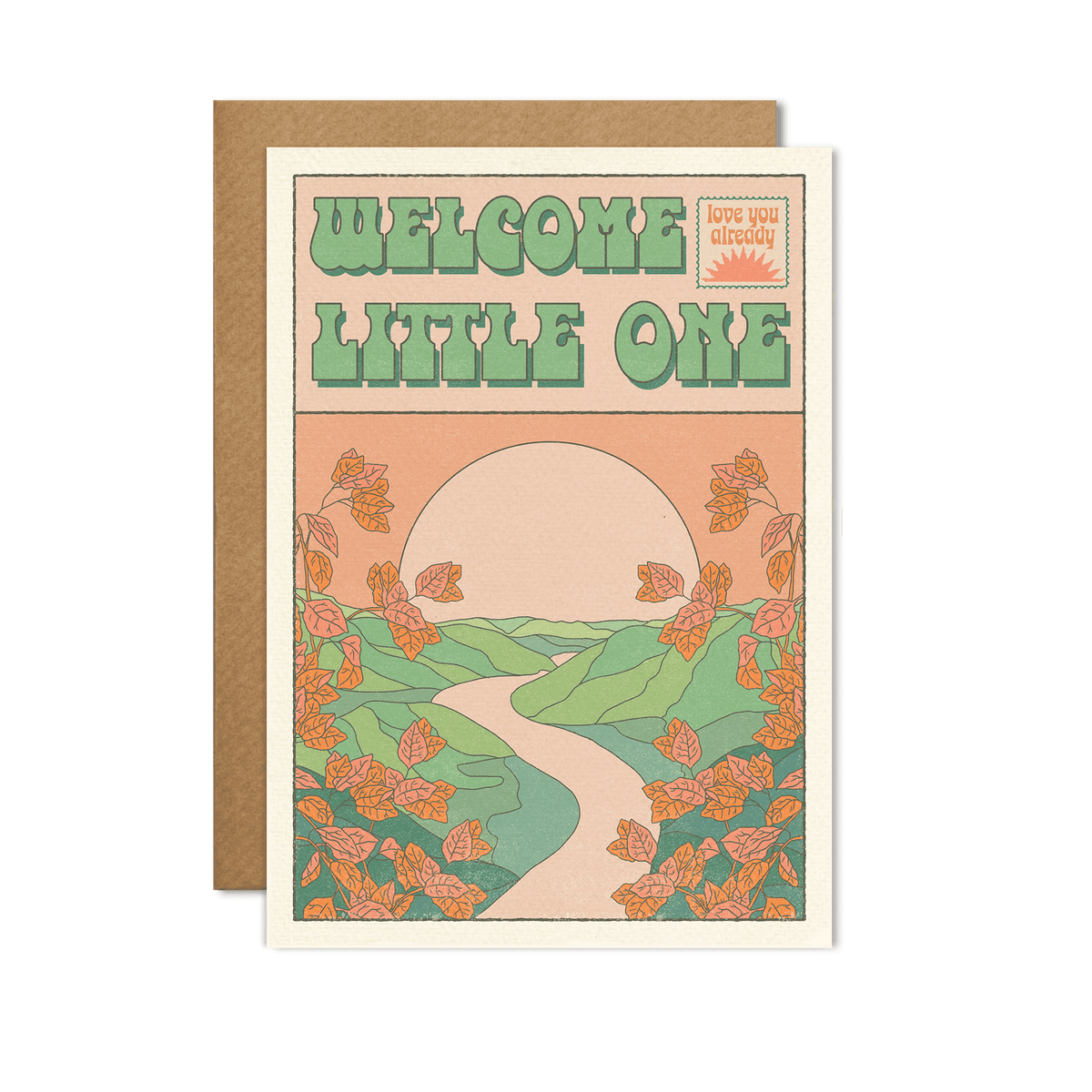 cai & jo - Welcome Little One Card: With cello wrap
