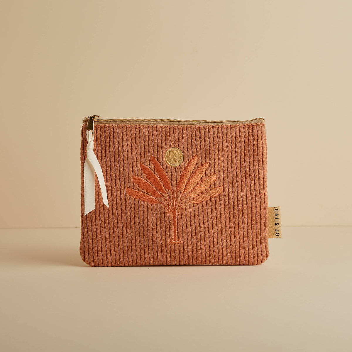 cai & jo - Corduroy Pouch in Dusty Pink