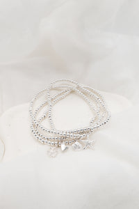 Stretchy Daisy Charm Bracelet