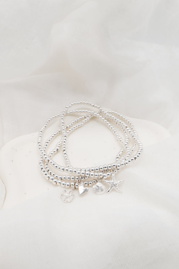 Stretchy Daisy Charm Bracelet