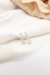 Sterling silver Daisy hoops