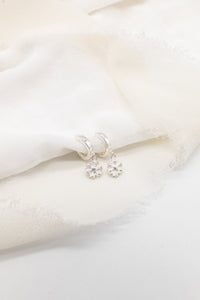 Sterling silver Daisy hoops