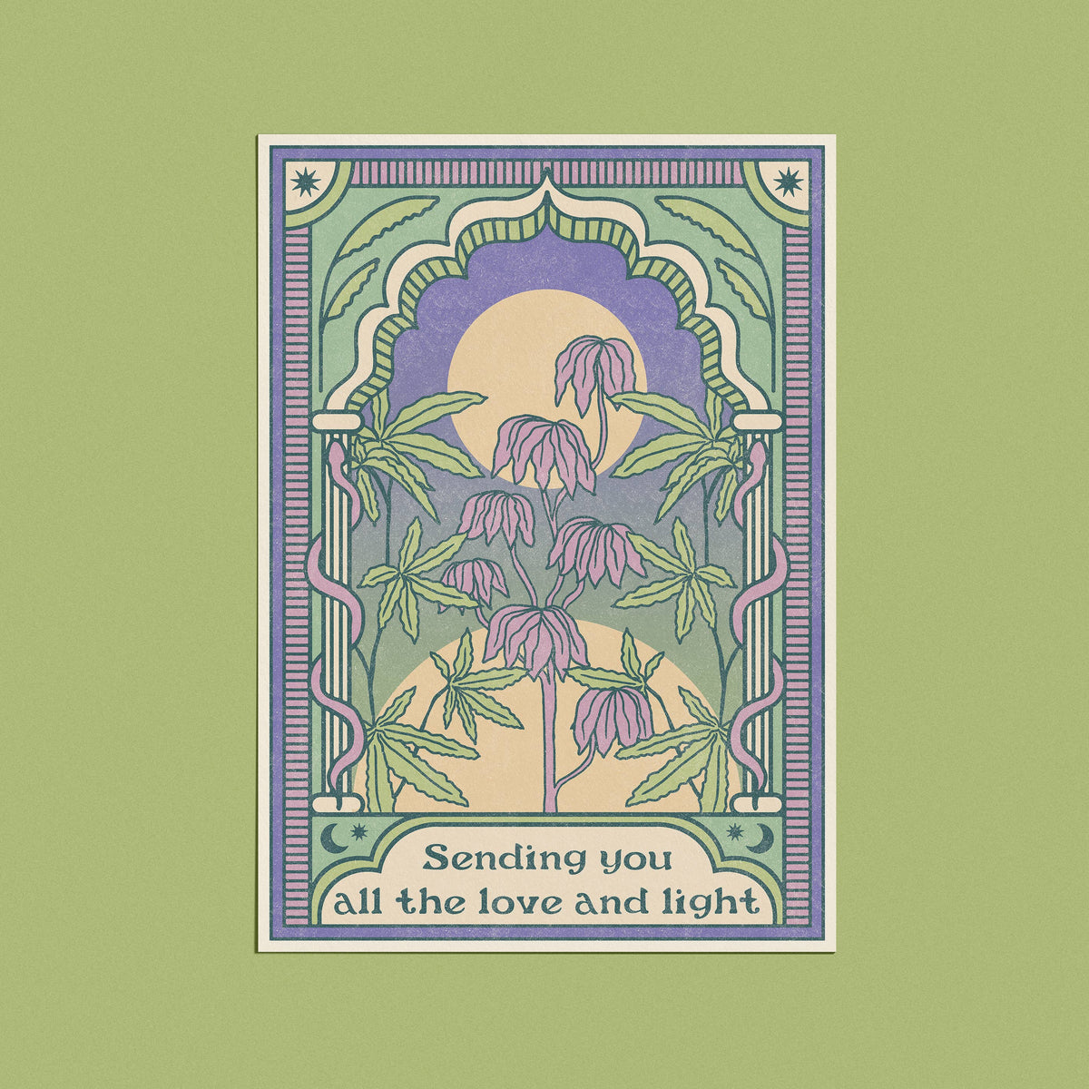 cai & jo - Sending you all the love and light Card: With cello wrap