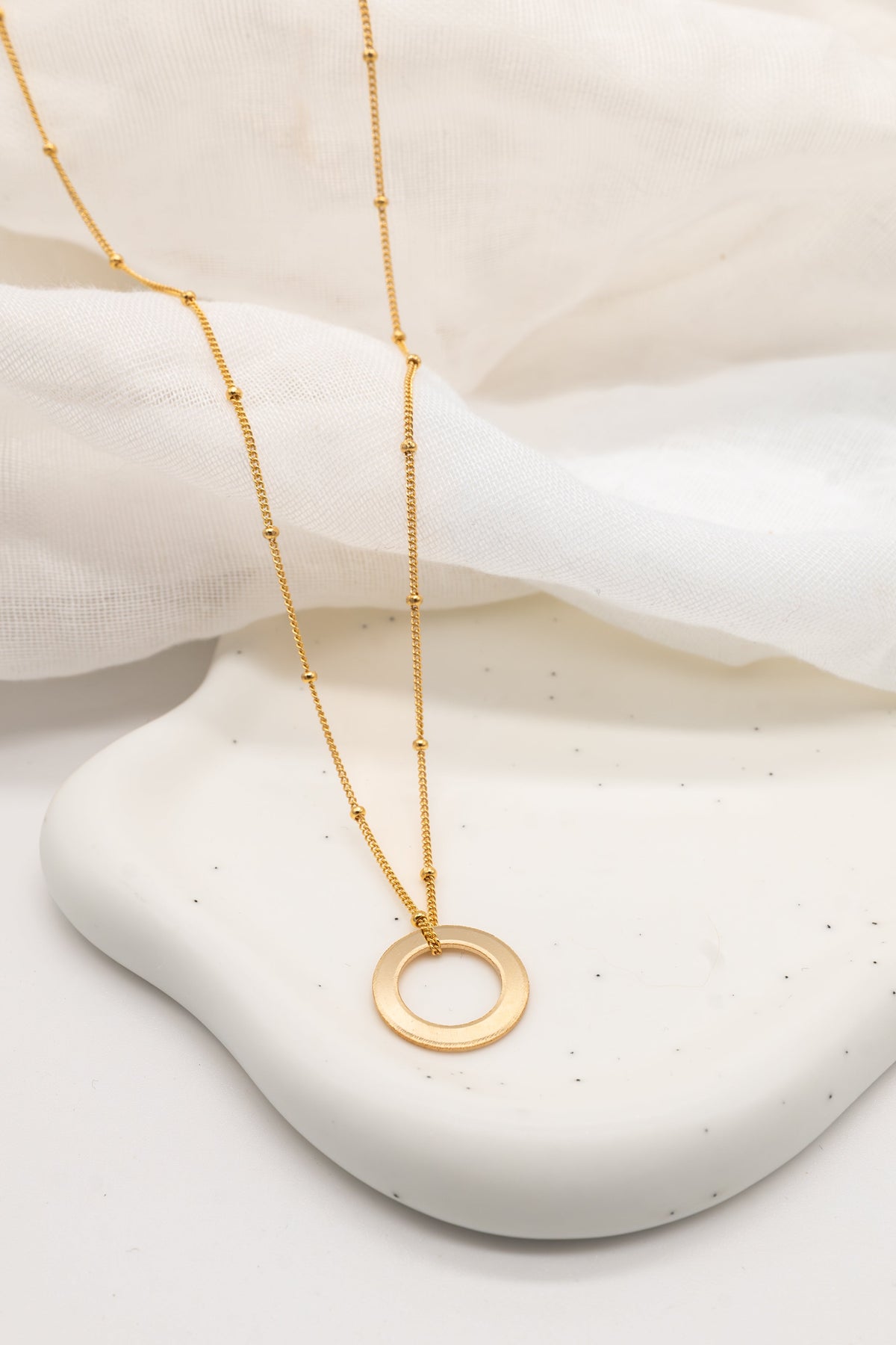Personalised 14ct Gold Filled Circle Necklace