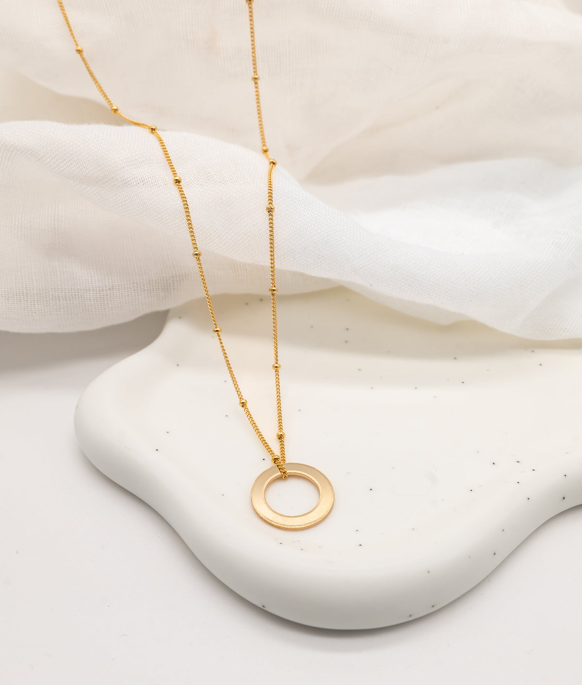 14ct Gold filled satellite halo necklace