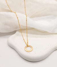 14ct Gold filled satellite halo necklace