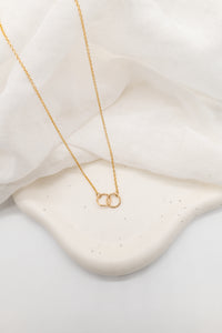 14ct Gold Filled Twisted Interlocking Circle Necklace