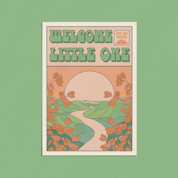 cai & jo - Welcome Little One Card: With cello wrap