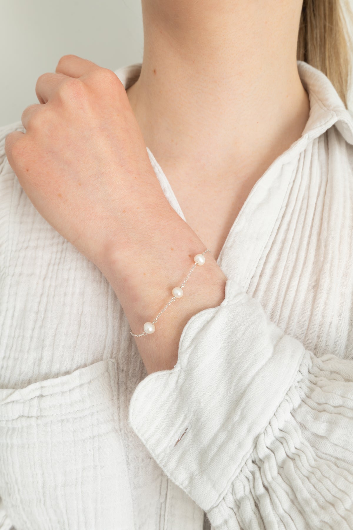 14ct Gold Filled Triple Pearl Bracelet
