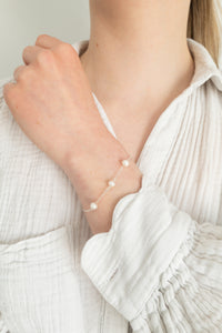 14ct Gold Filled Triple Pearl Bracelet