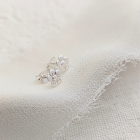Sterling Silver Posy Stud Earrings