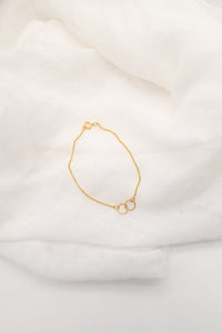 14ct Gold Filled Twisted Interlocking Circle Bracelet