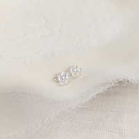 Sterling Silver Posy Stud Earrings