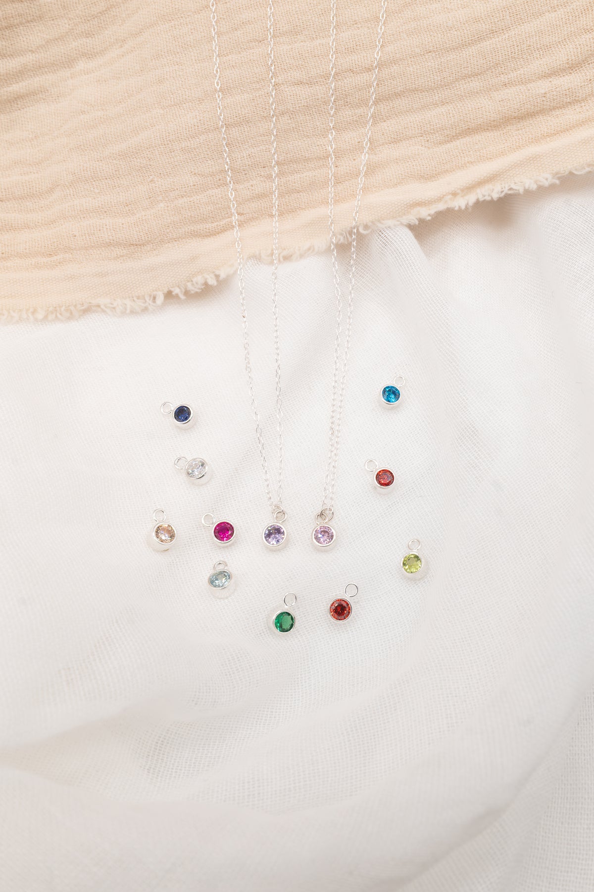 Sterling Silver Birthstone Necklace
