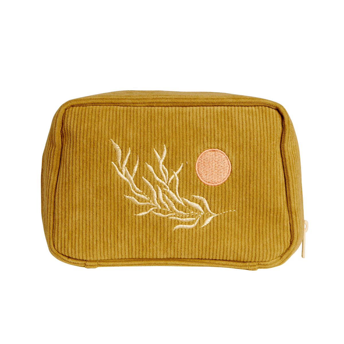 cai & jo - Corduroy Makeup Bag in Olive