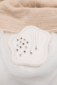 Sterling Silver Birthstone Necklace