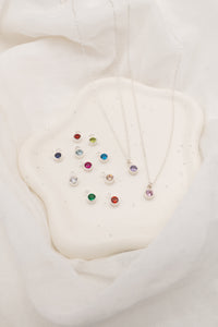 Sterling Silver Birthstone Necklace
