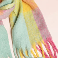 Lisa Angel - Pastel Check Winter Scarf