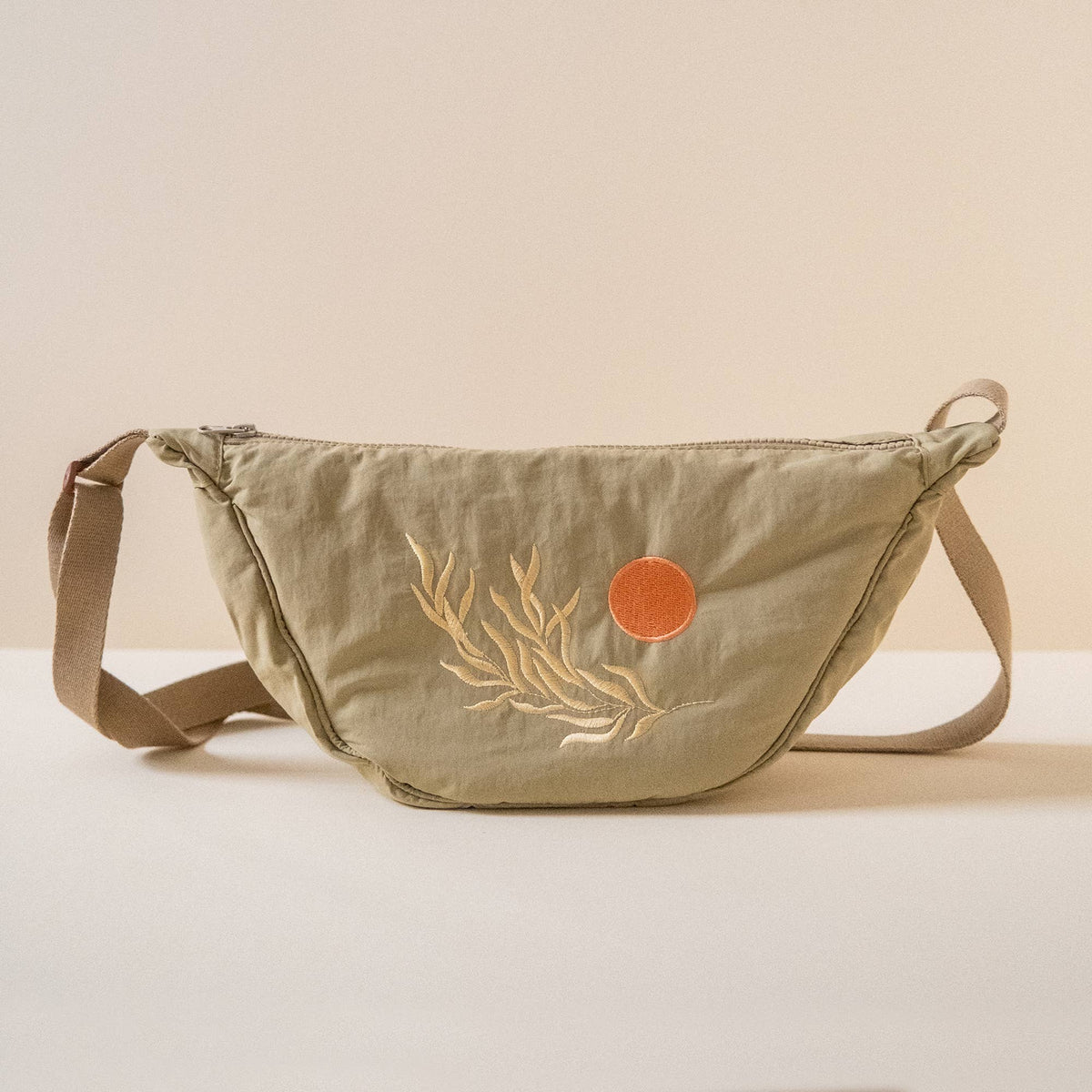 cai & jo - Nylon Sling Bag in Eucalyptus