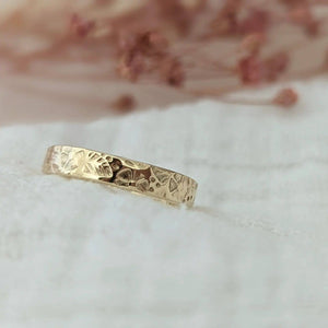 9ct Gold Personalised Botanical Ring