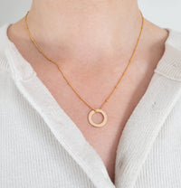 Personalised 14ct Gold Filled Circle Necklace