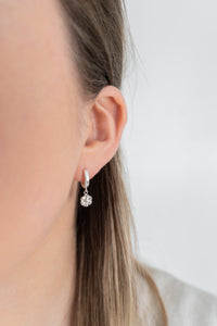Sterling silver Daisy hoops