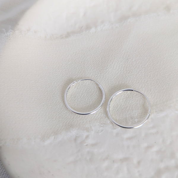 Sterling Silver Endless Hoop Earrings