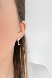 Sterling silver Heart hoops
