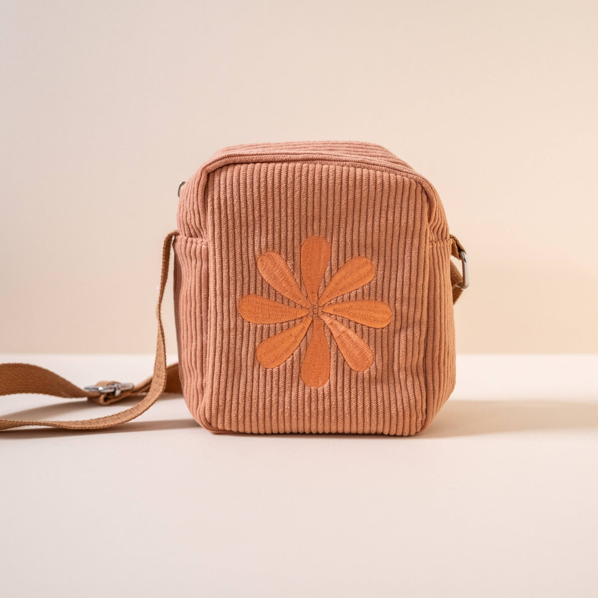cai & jo - Corduroy Crossbody Bag in Dusty Pink