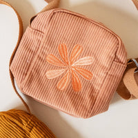 cai & jo - Corduroy Crossbody Bag in Dusty Pink
