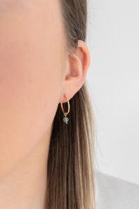 14ct Gold Filled Jade Hoops
