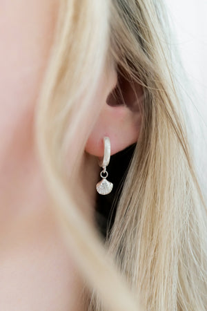 Sterling silver starfish hoops