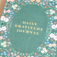 Lisa Angel - Green Floral Daily Gratitude Journal
