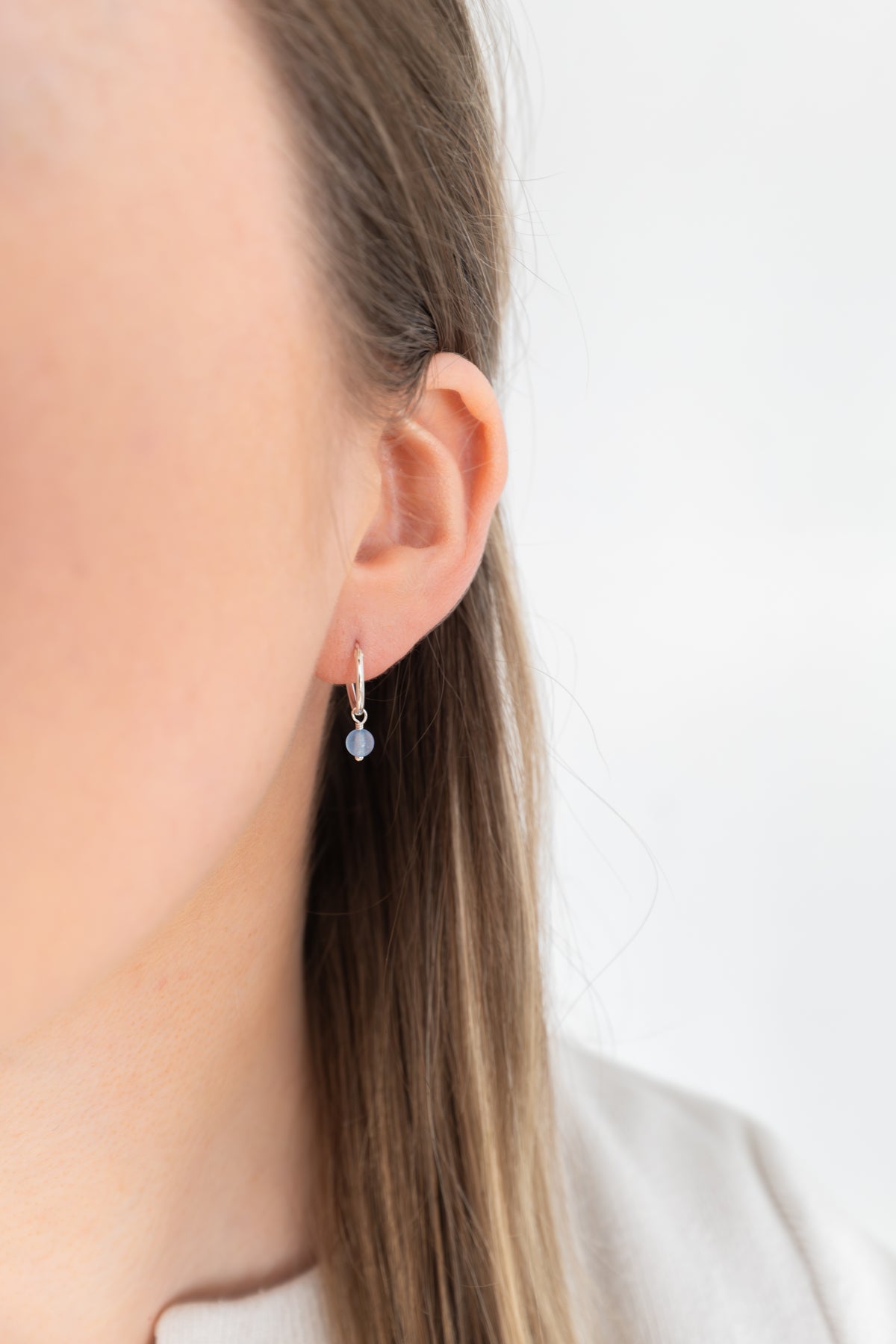 14ct Gold Filled Jade Hoops