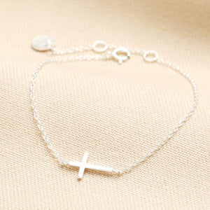 Sterling Silver Cross Charm Bracelet
