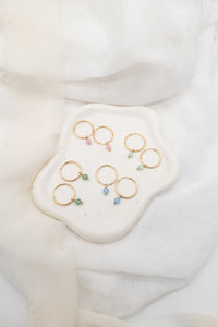 14ct Gold Filled Jade Hoops