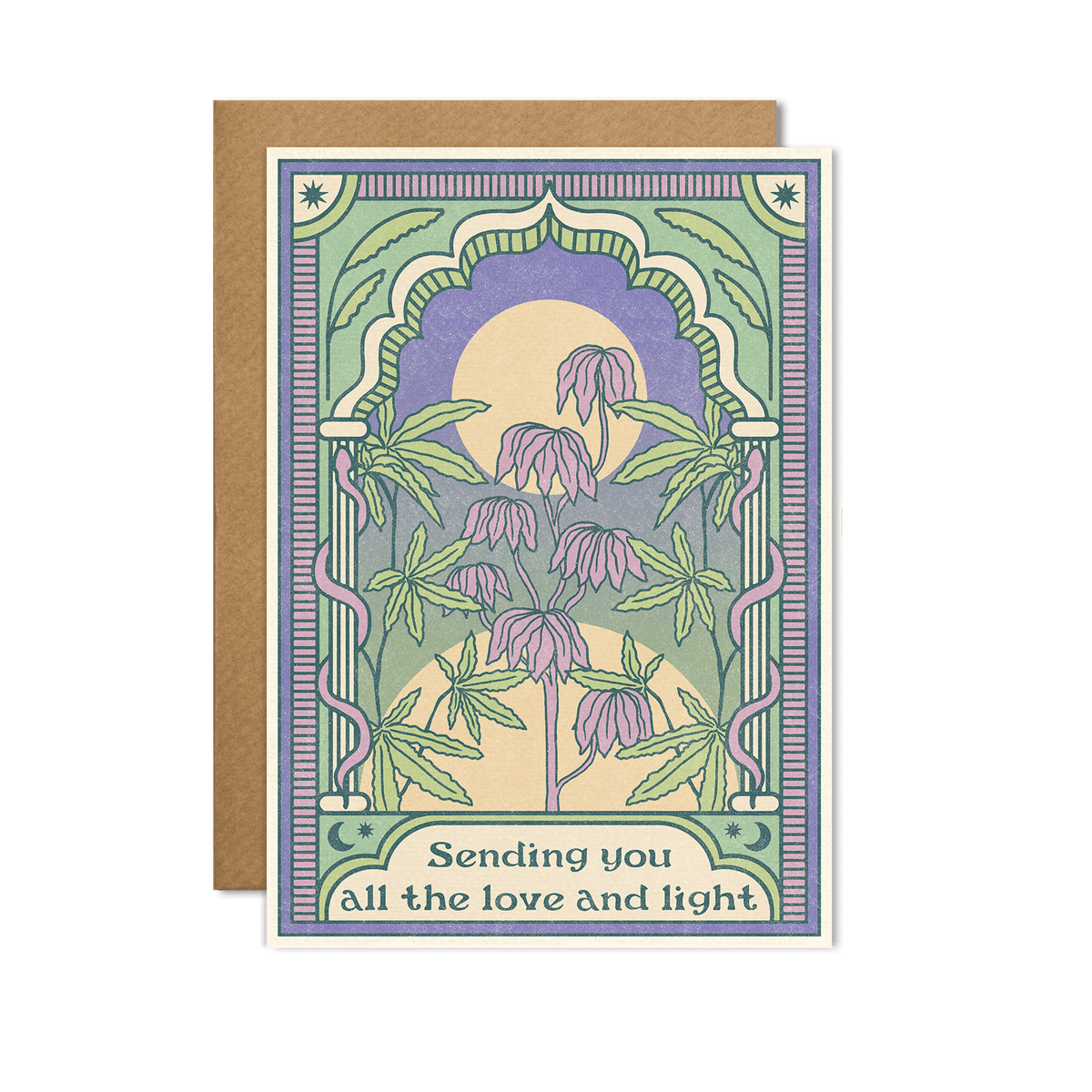 cai & jo - Sending you all the love and light Card: With cello wrap
