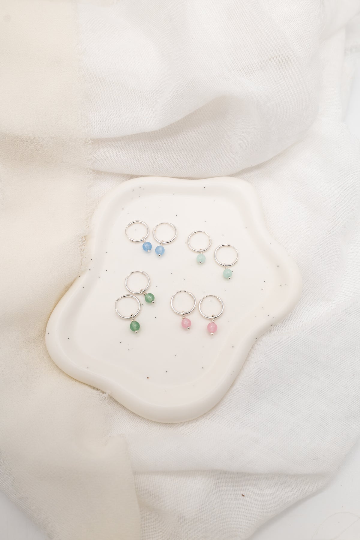 14ct Gold Filled Jade Hoops