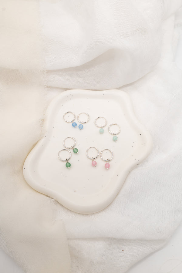 14ct Gold Filled Jade Hoops