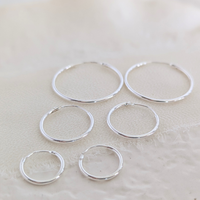 Sterling Silver Endless Hoop Earrings