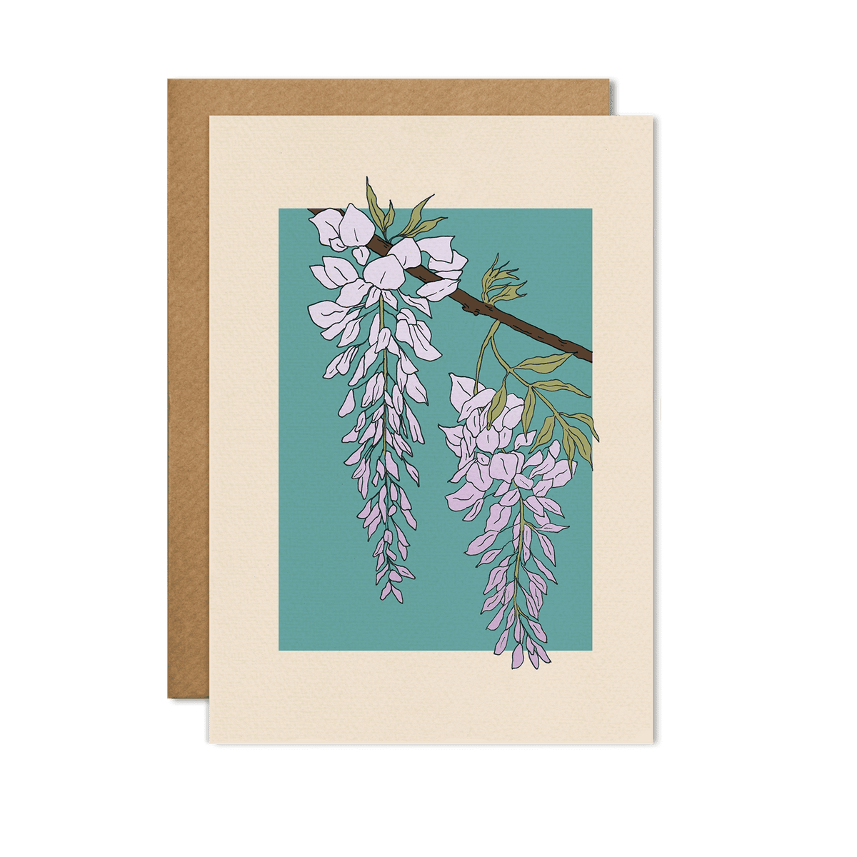 cai & jo - Wisteria Flower Card: With cello wrap