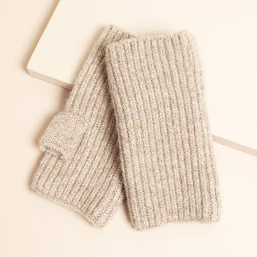 Lisa Angel - Mocha Knitted Hand Warmers