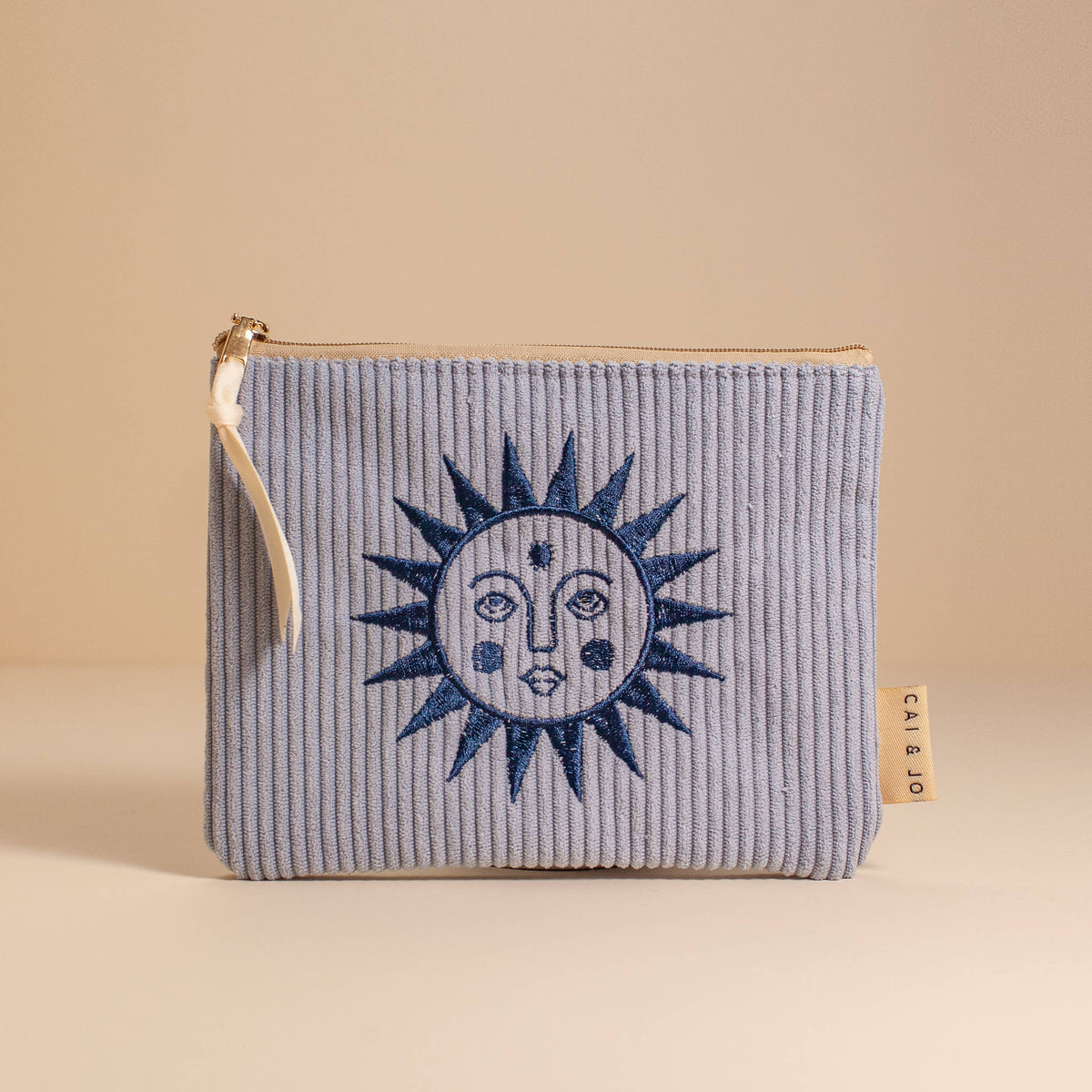 cai & jo - Corduroy Pouch in Seafoam Blue